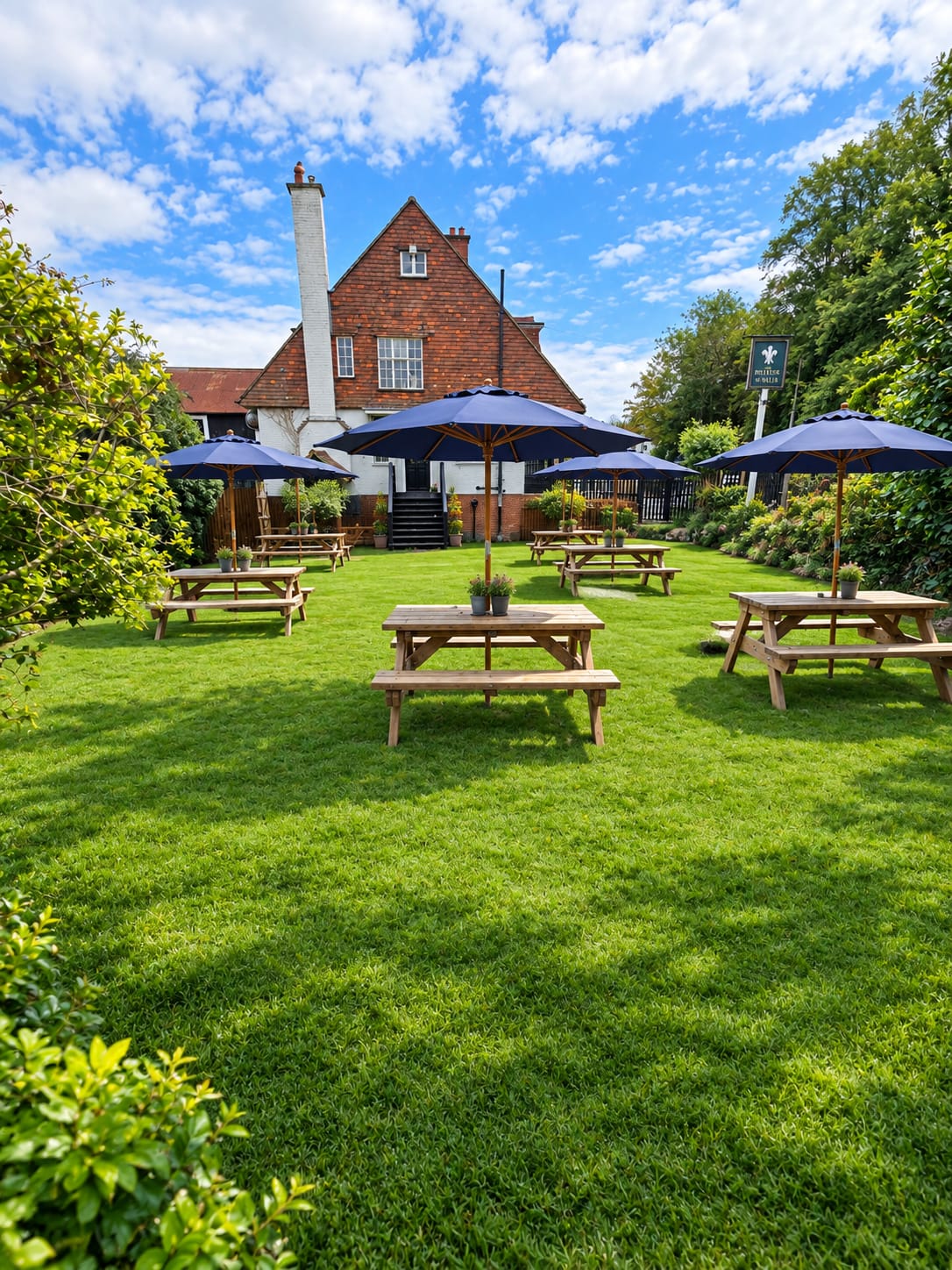 Garden at The Prince of Wales in Westcott