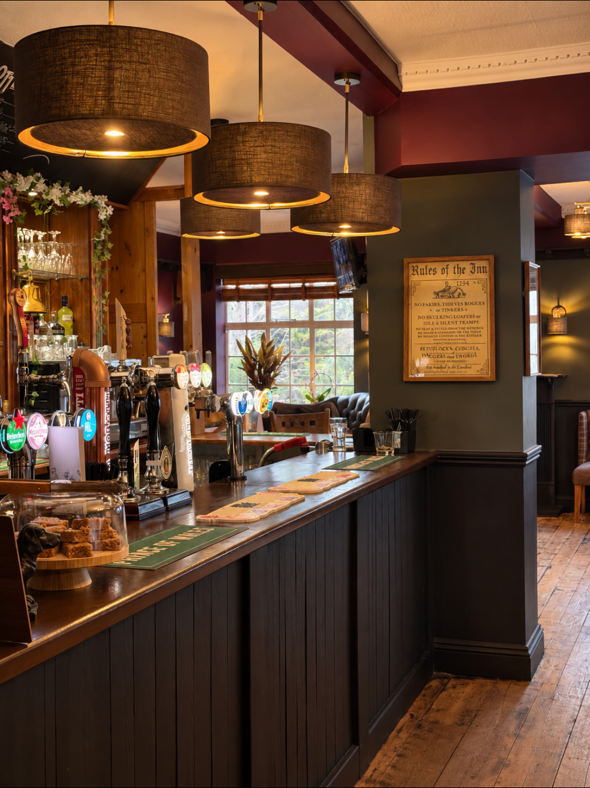 The bar at The Prince of Wales Westcott